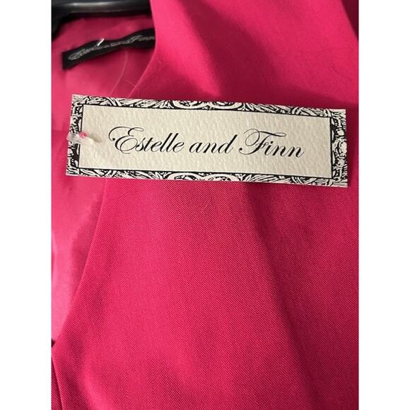 NWT Estelle and Finn Sleeveless Pleated Lined Fuchsia Pink Top Women's 6 - Picture 7 of 8